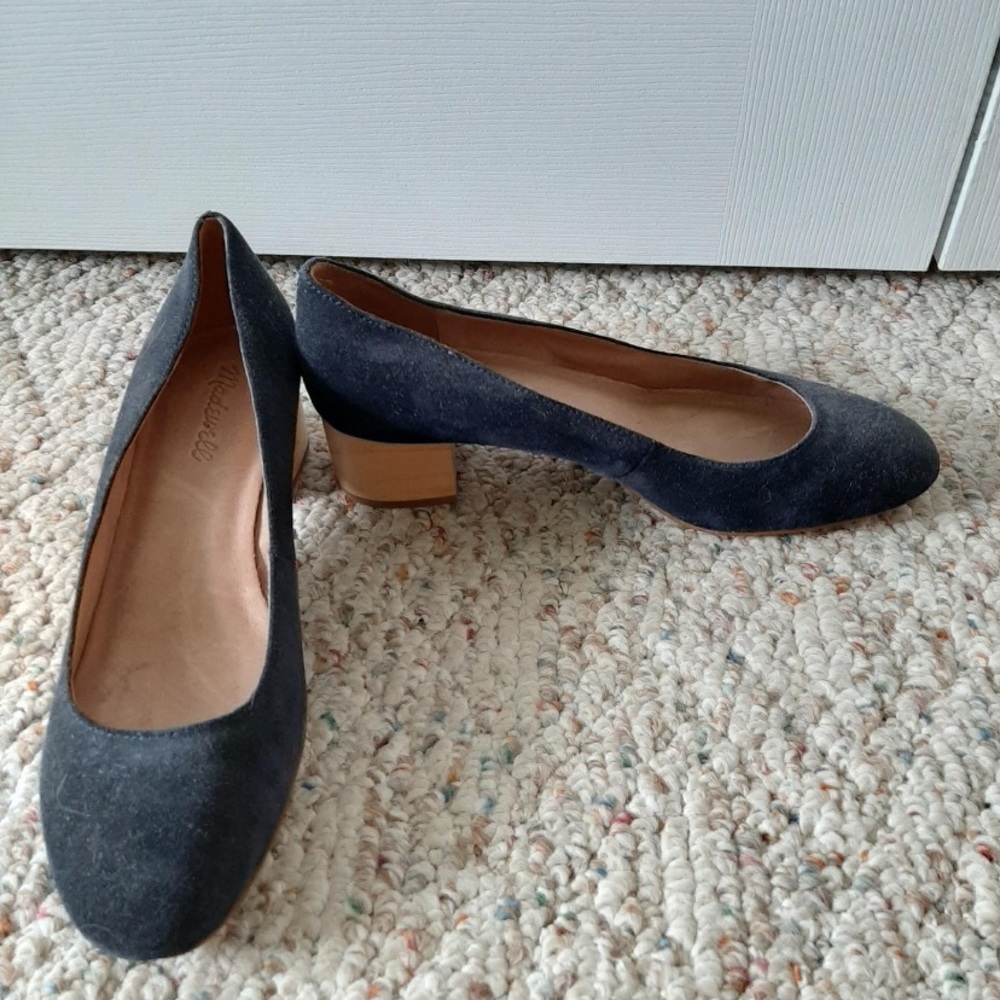 Madewell block heel black shoes